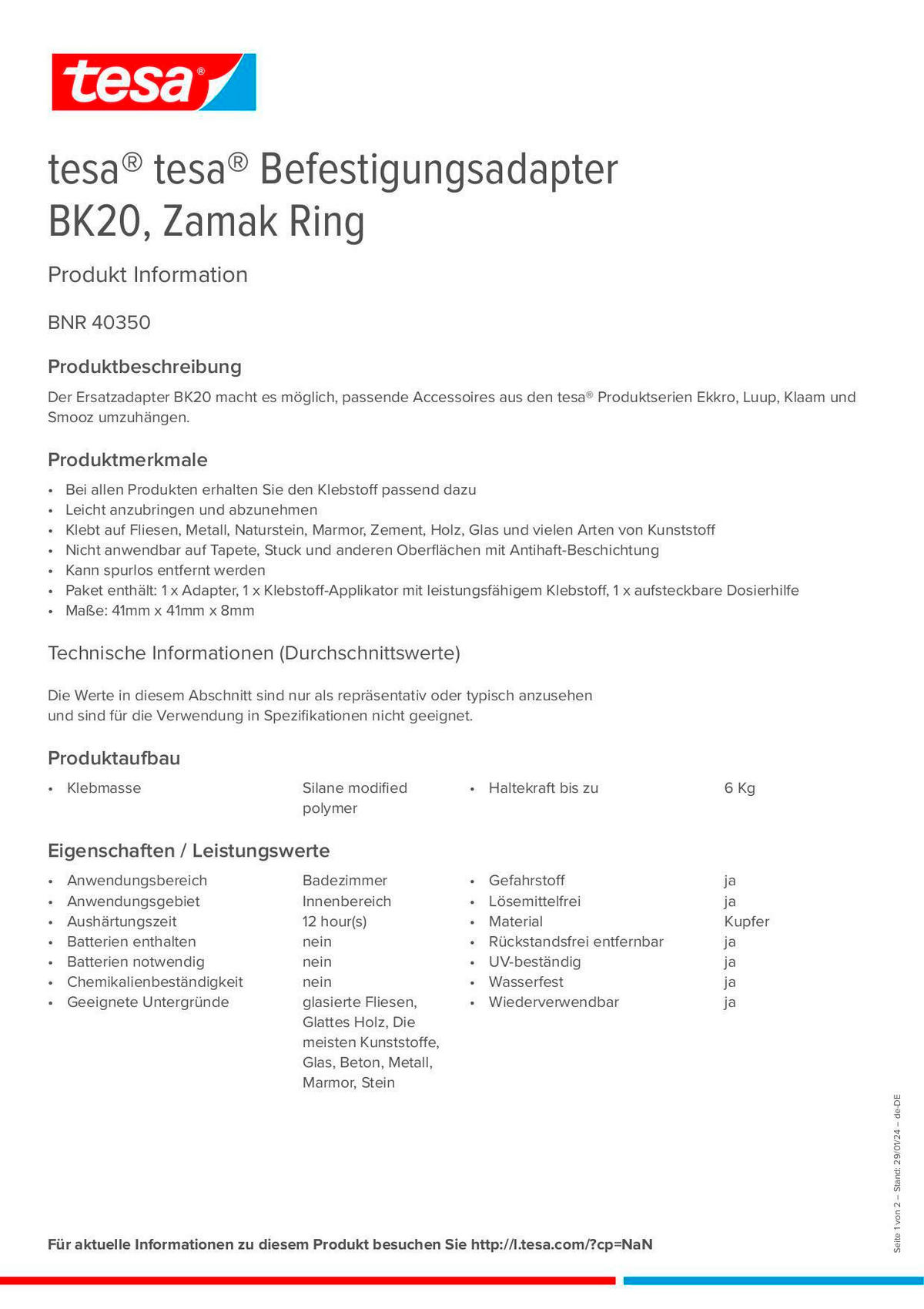 MONTAGEKLEBER Powerkit  - Basics, Kunststoff/Metall (0,41/0,8/0,41cm) - Tesa