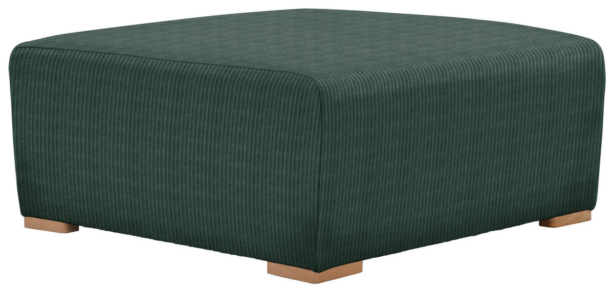 HOCKER in Textil Grün  - Buchefarben/Grün, KONVENTIONELL, Holz/Textil (101/44/92cm) - Livetastic