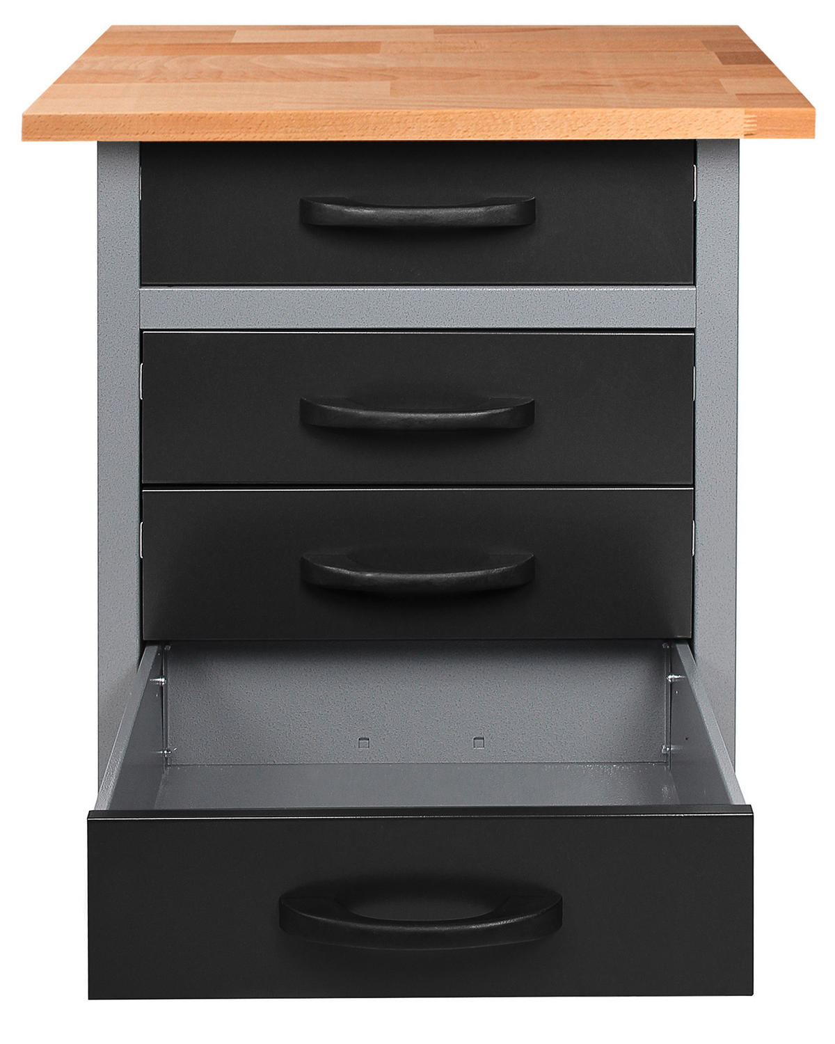WERKBANKSET 240/205/60 cm  - Anthrazit/Grau, Basics, Holz/Metall (240/205/60cm)