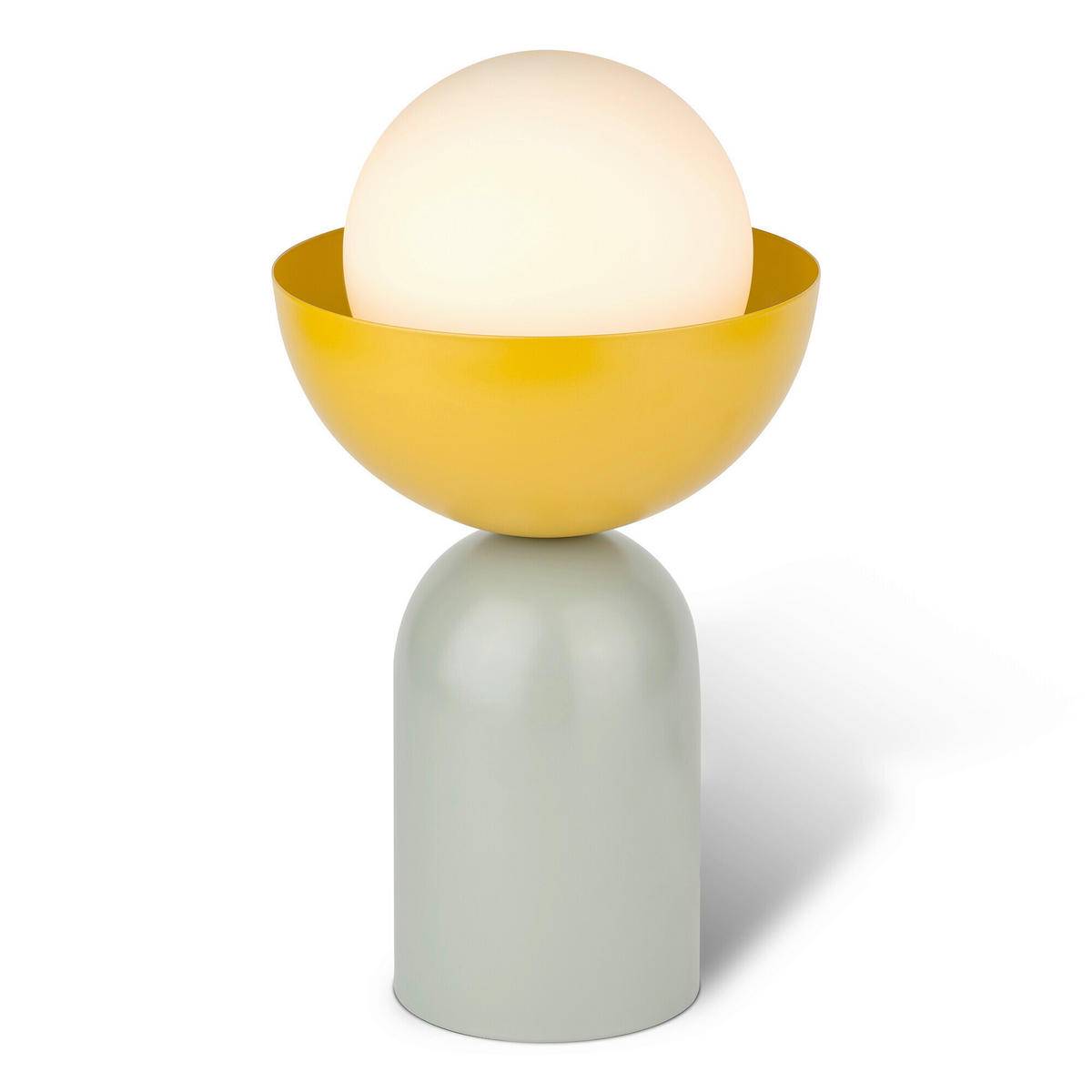 TISCHLEUCHTE 20/36,5 cm   - Gelb/Grün, Basics, Glas/Metall (20/36,5cm) - Osram