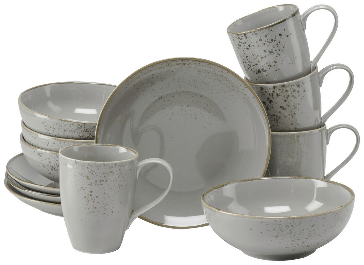 FRUKOSTSERVIS Nature Collection Stone  - grå, Basics, keramik - Creatable