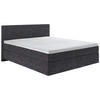 BOXSPRINGBETT 180/200 cm  in Anthrazit  - Anthrazit/Schwarz, Konventionell, Kunststoff/Textil (180/200cm) - Hom`in