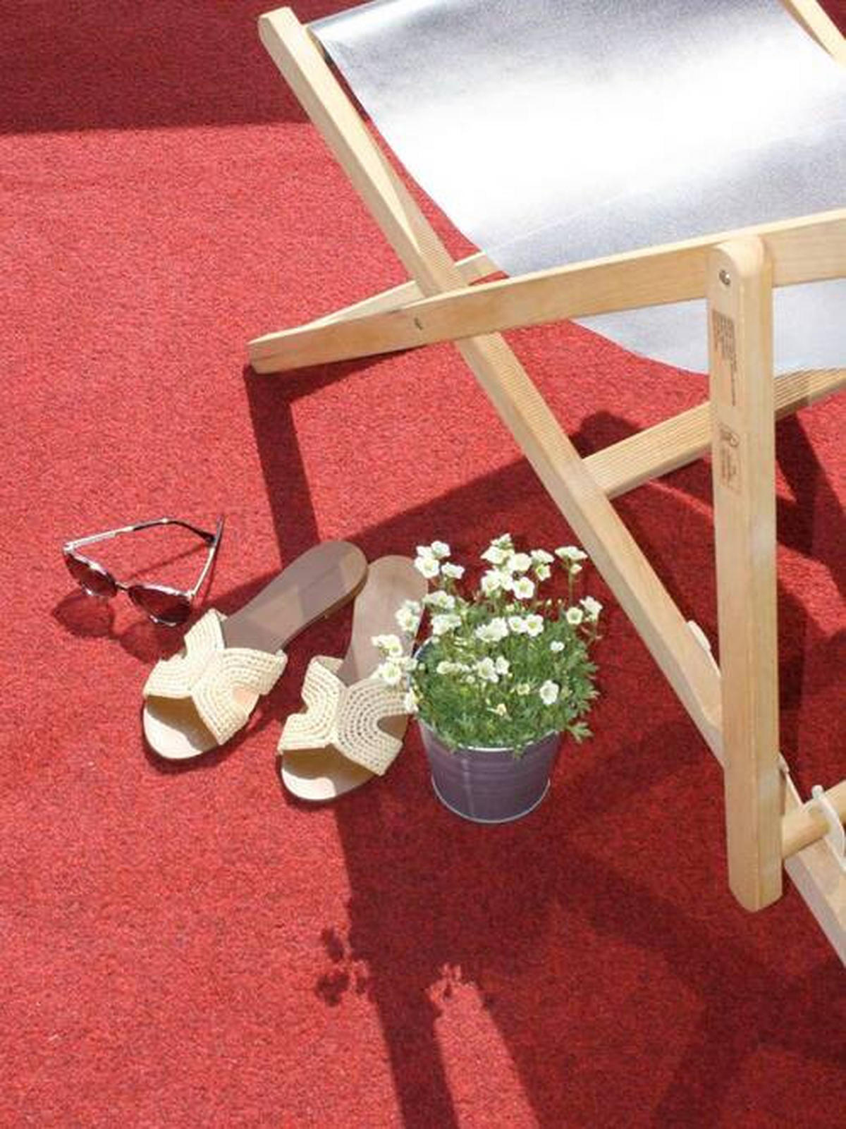 RASENTEPPICH - Rot, Basics, Textil (200/100cm)