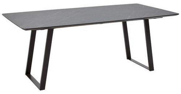 ESSTISCH in Metall, Kunststoff 200/100/76 cm   - Schwarz/Grau, Design, Kunststoff/Metall (200/100/76cm) - Dieter Knoll