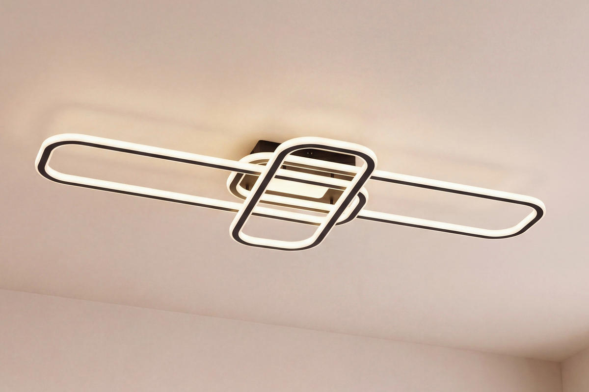 Plafonieră Cu Led 44 W    103/46/11 cm  - alb/negru, Design, plastic/metal (103/46/11cm) - Novel