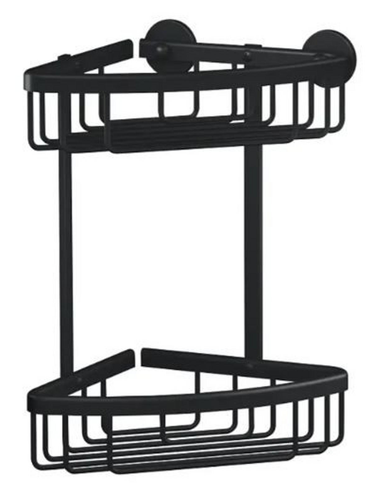 DUSCHABLAGE - Schwarz, Basics, Metall (16,3/26/17cm) - Tesa