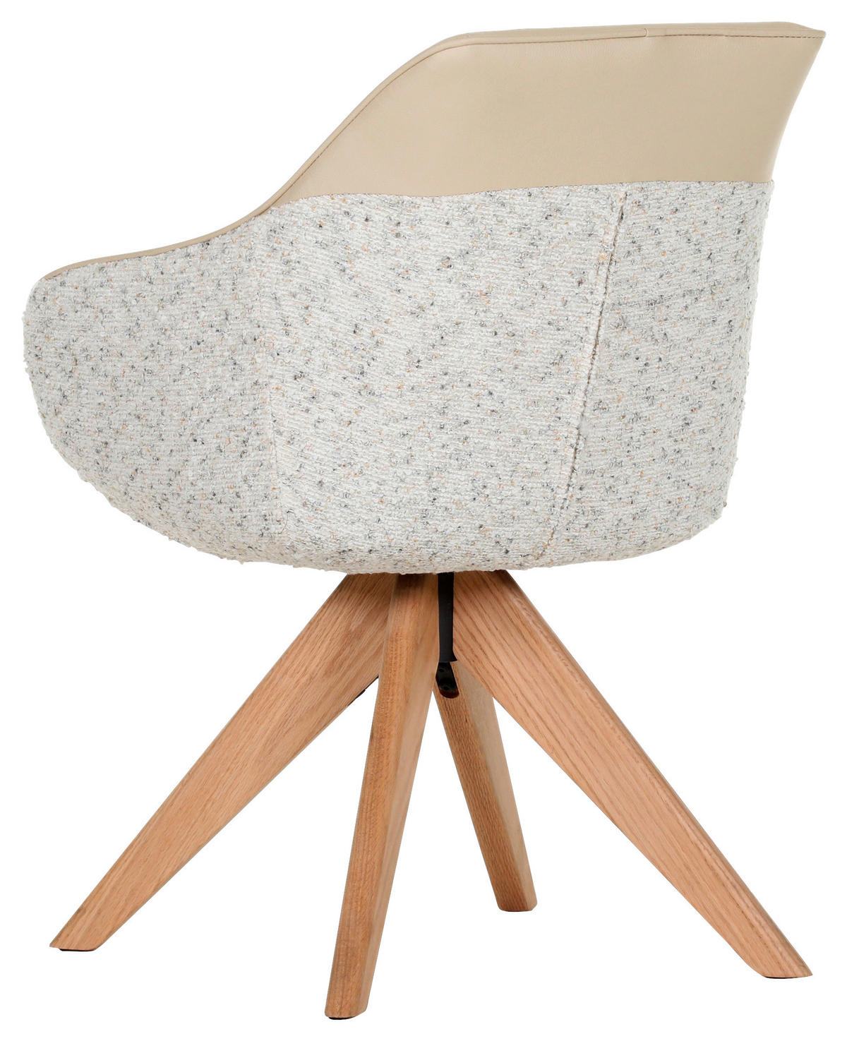 ARMLEHNSTUHL  in Lederlook, Flachgewebe  - Eichefarben/Beige, KONVENTIONELL, Holz/Textil (60/83/65cm) - Landscape