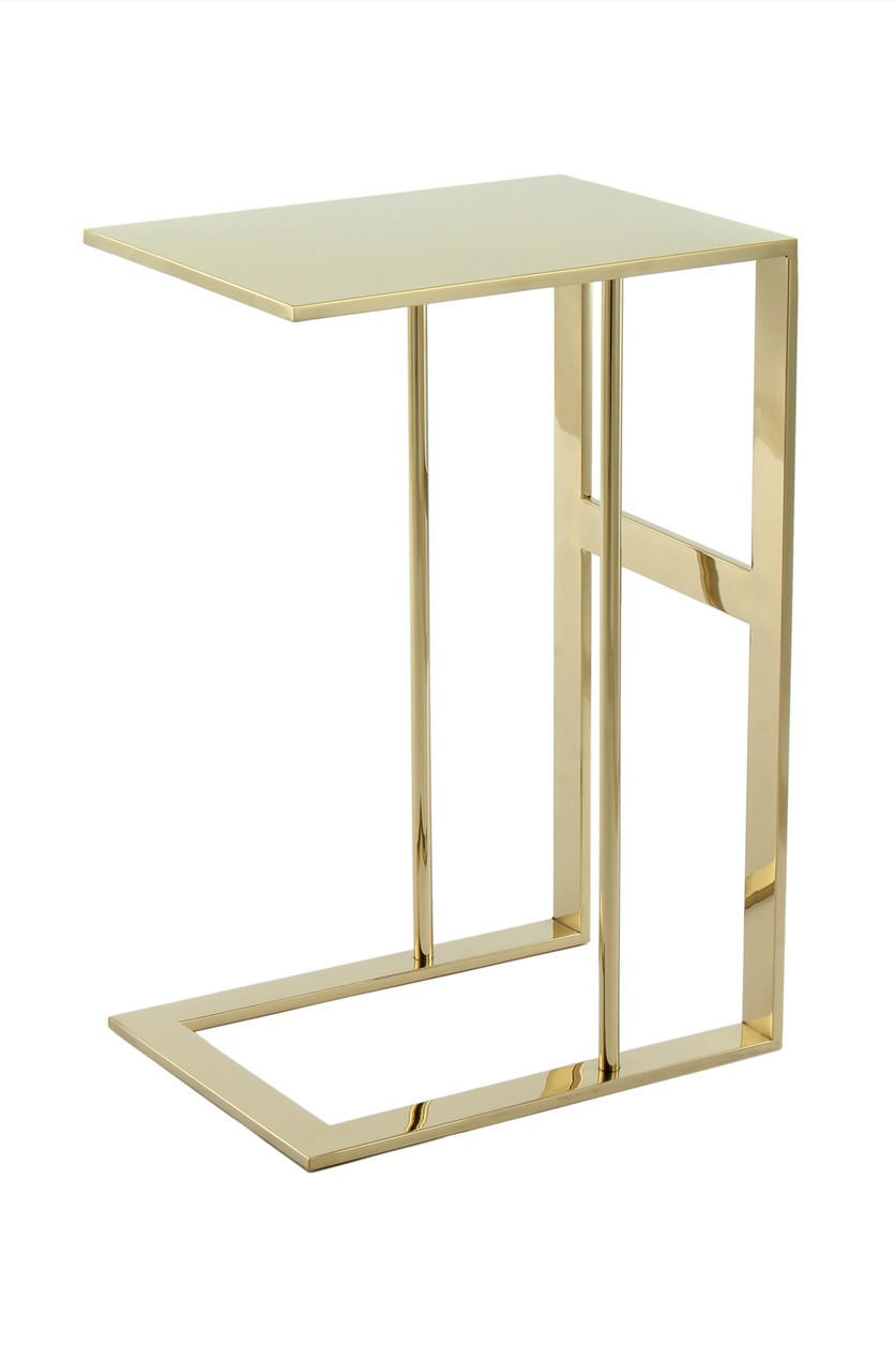 BEISTELLTISCH Goldfarben  - Goldfarben, Design, Metall (40/60/30cm) - Kayoom