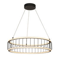 LED-PENDELLAMPA Cicolo Cage 57,5/13,5/150 cm  - vit/svart, Design, metall/plast (57,5/13,5/150cm)