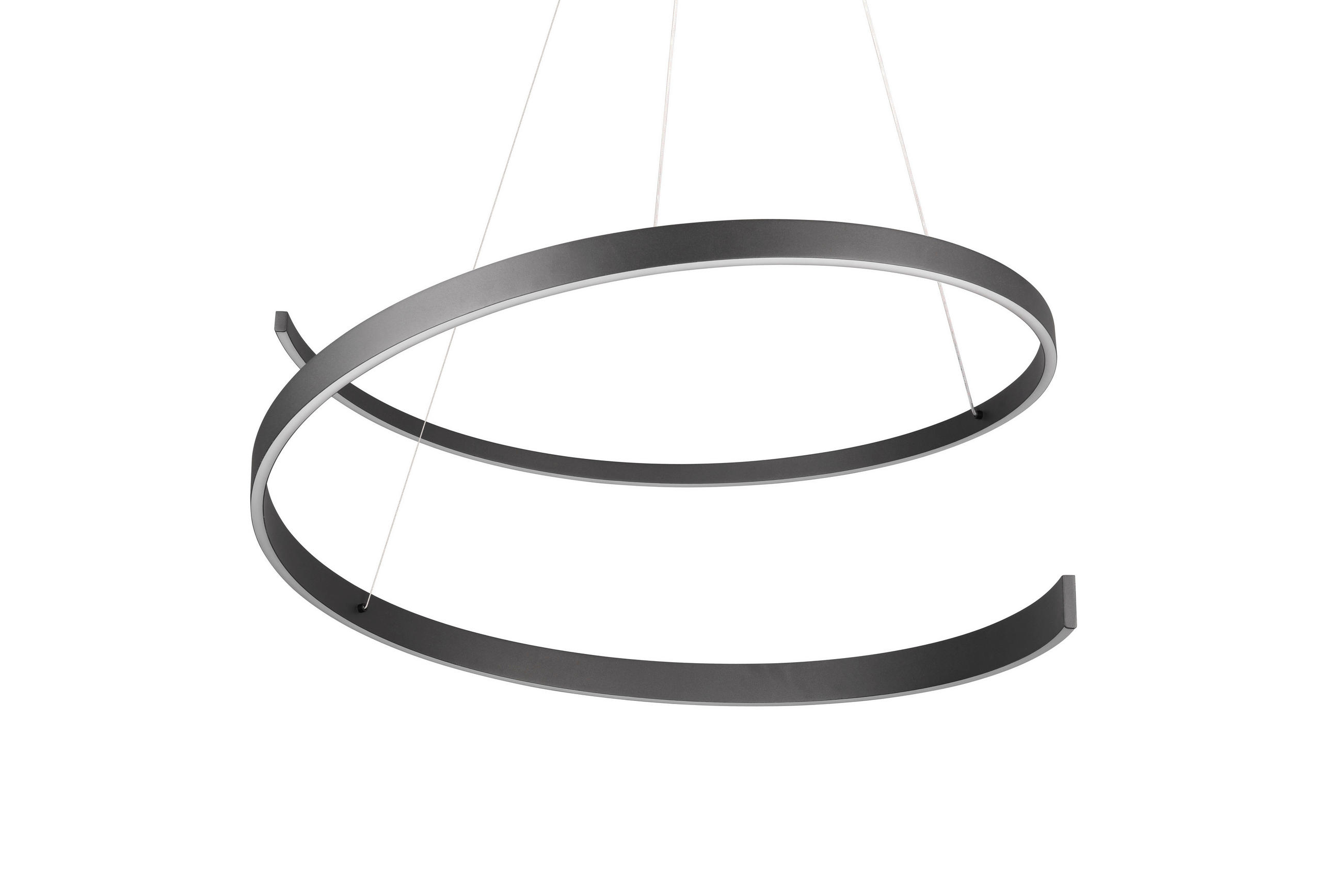 LED-HÄNGELEUCHTE Cinardi 75/200 cm   - Schwarz, Design, Metall (75/200cm) - Cinque