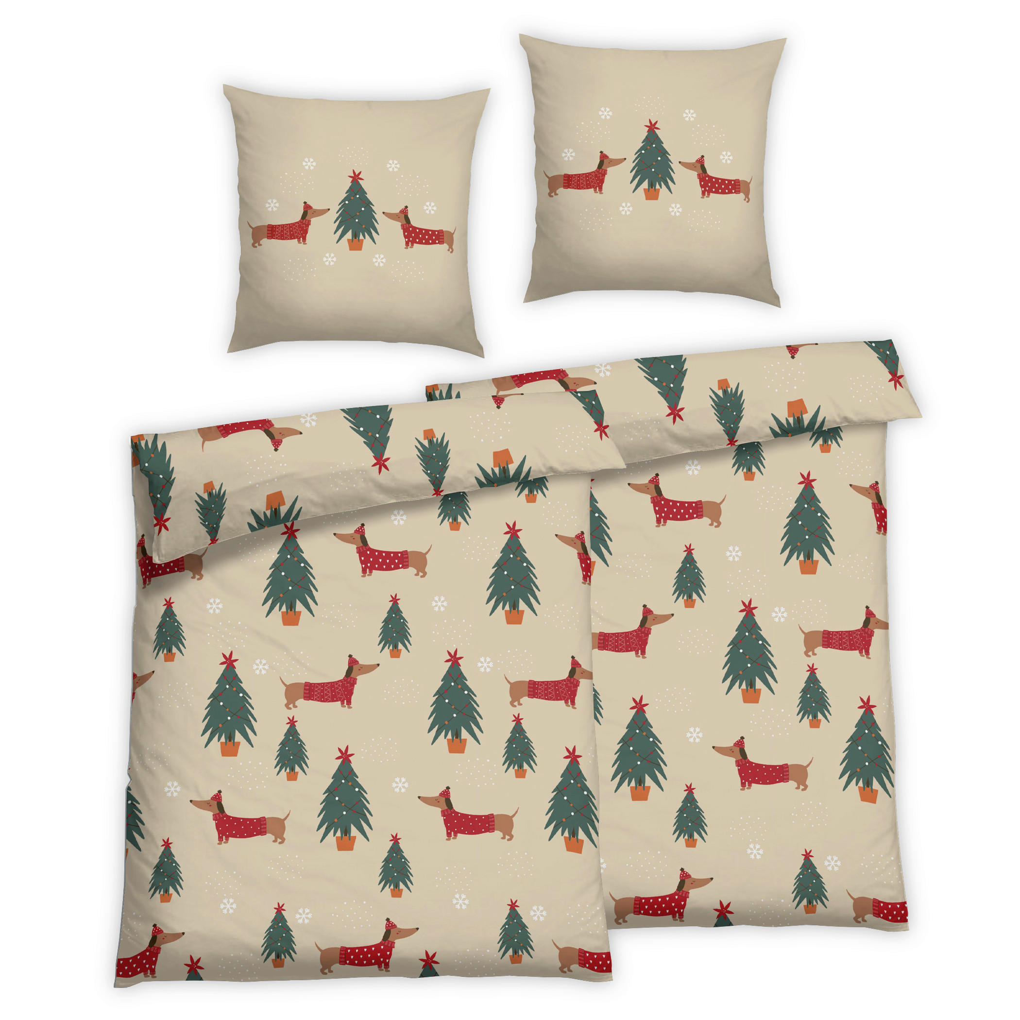 BETTWÄSCHE 4-teilig Flanell 135/200 cm  - Beige, Basics, Textil (135/200cm) - Florella
