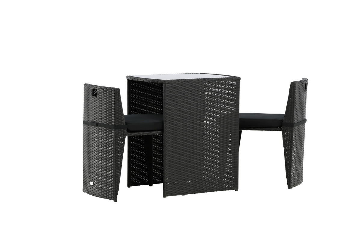 CAFÉSET metall, plast, textil  - grå/svart, Klassisk, metall/textil - Gardenson