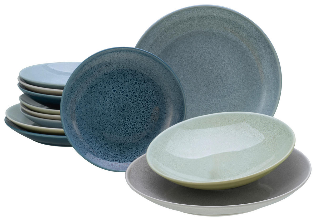 JÍDELNÍ SOUPRAVA, kamenina - vícebarevná, Moderní, keramika (31,5/31,5/38cm) - Creatable