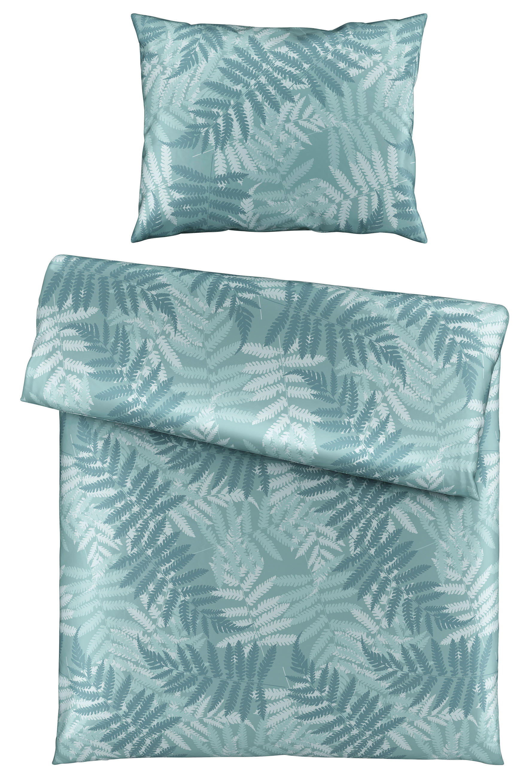 BETTWÄSCHE 2-teilig Satin 140/200 cm  - Blau, KONVENTIONELL, Textil (140/200cm) - Bio:Vio