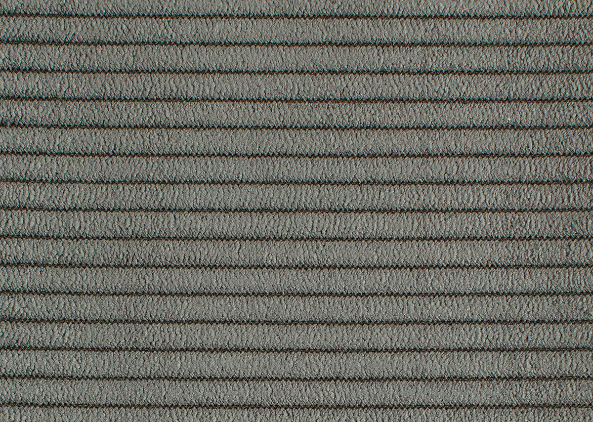 ECKSOFA in Feincord Grau  - Schwarz/Grau, Design, Kunststoff/Textil (301/177cm) - Beldomo Style