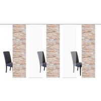 FLÄCHENVORHANG 5ER SET in Naturfarben halbtransparent  - Naturfarben, Design, Textil (60/245cm) - Schmidt W. Gmbh
