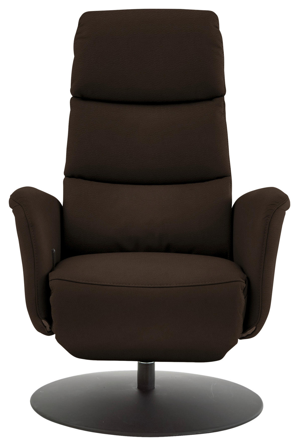 RELAXSESSEL in Leder Dunkelbraun  - Dunkelbraun/Schwarz, Design, Leder/Metall (76/108/86cm) - Dieter Knoll