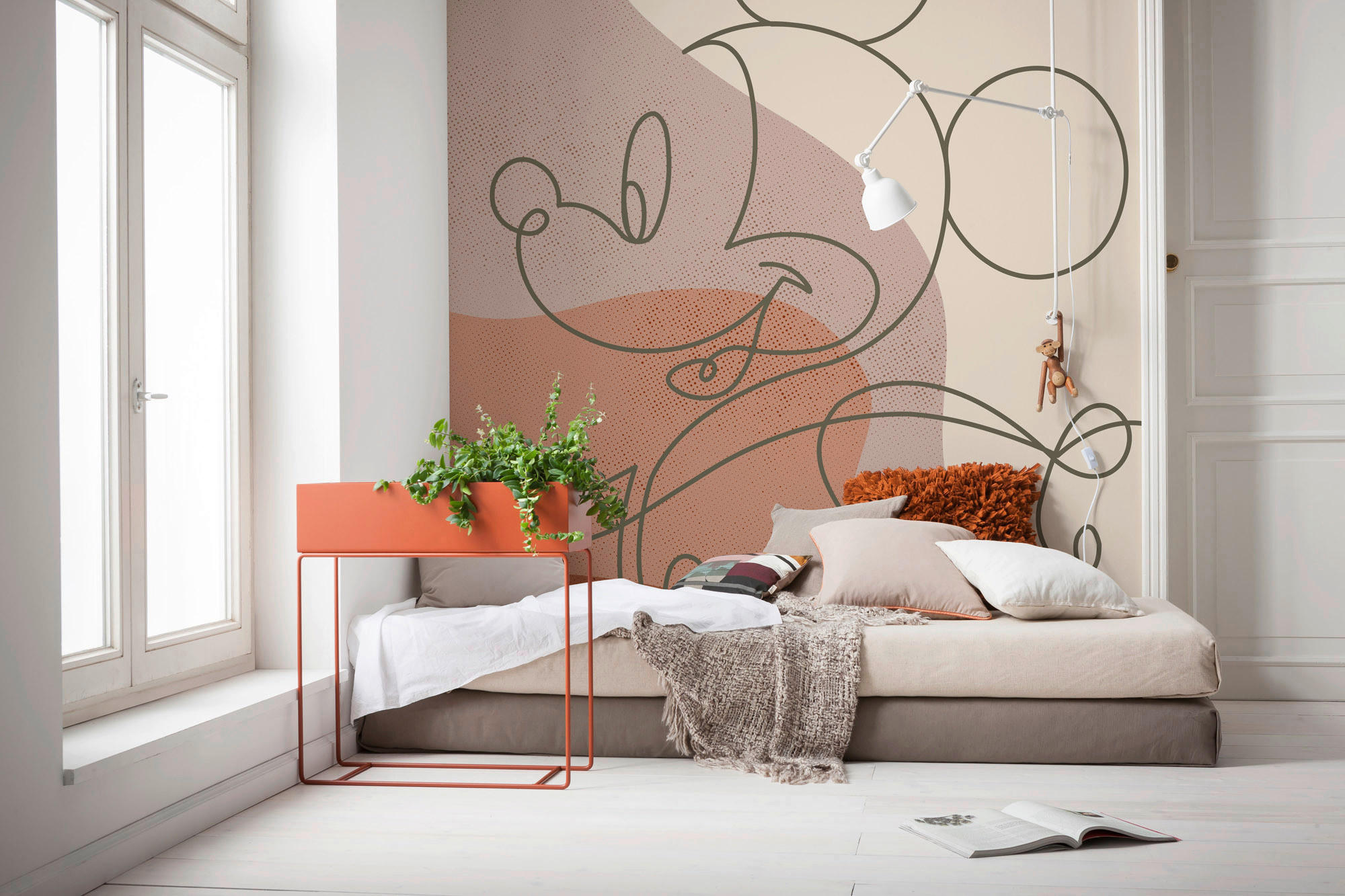 FOTOTAPET 250/280 cm  - orange/brun, Trend, textil (250/280cm)