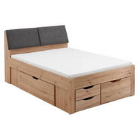 STAURAUMBETT 140/200 cm  in Eiche Artisan  - Eiche Artisan/Grau, KONVENTIONELL, Holzwerkstoff (140/200cm) - Boxxx