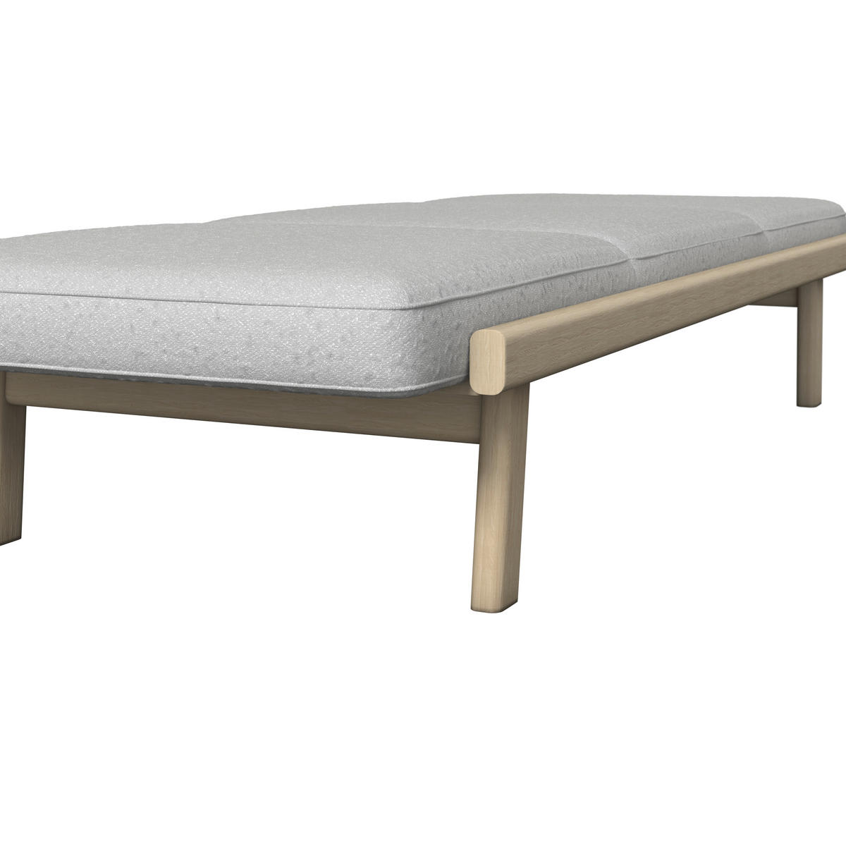 SONNENLIEGE 205/38,5/80 cm Esche  - Taupe/Sandfarben, ROMANTIK / LANDHAUS, Holz/Textil (205/38,5/80cm) - Dieter Knoll