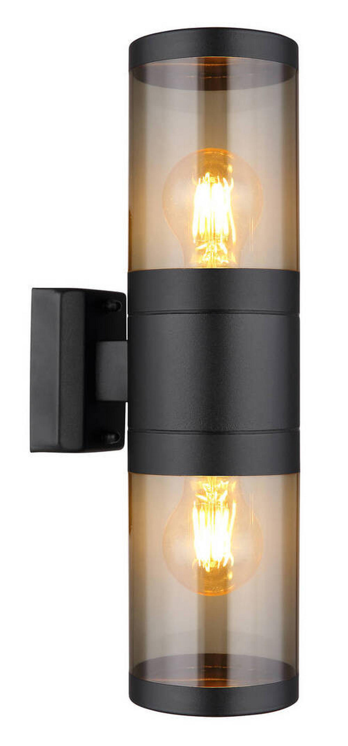 VÄGGLAMPA FÖR UTOMHUS - svart, Basics, metall/plast (10,2/15,5/38cm) - Globo