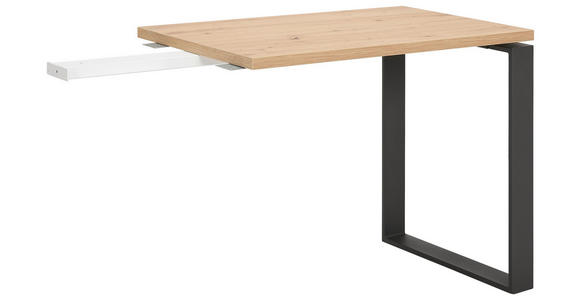 ANSTECKPLATTE Schwarz, Eiche Artisan - Schwarz/Eiche Artisan, Design, Holzwerkstoff (90/60/75cm) - Carryhome