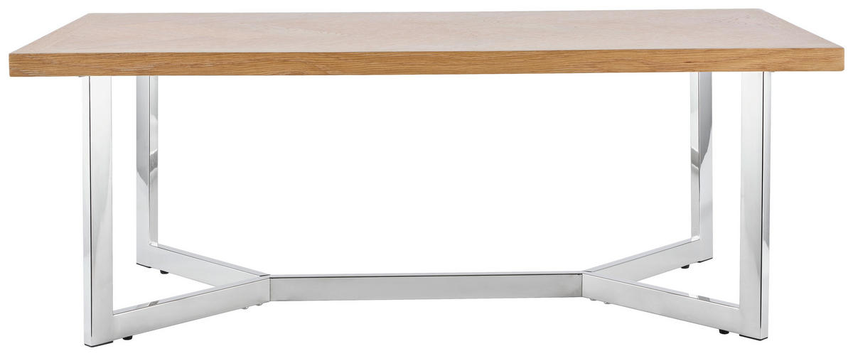 KONFERENČNÍ STOLEK, barvy dubu, barvy nerez oceli, dřevo, kov, kompozitní dřevo, 120/44/60 cm - barvy dubu/barvy nerez oceli, Design, kov/dřevo (120/44/60cm) - Livetastic