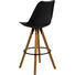 BARHOCKER Lederlook Eichefarben, Schwarz - Eichefarben/Schwarz, Design, Holz/Kunststoff (48/112/56cm) - Carryhome