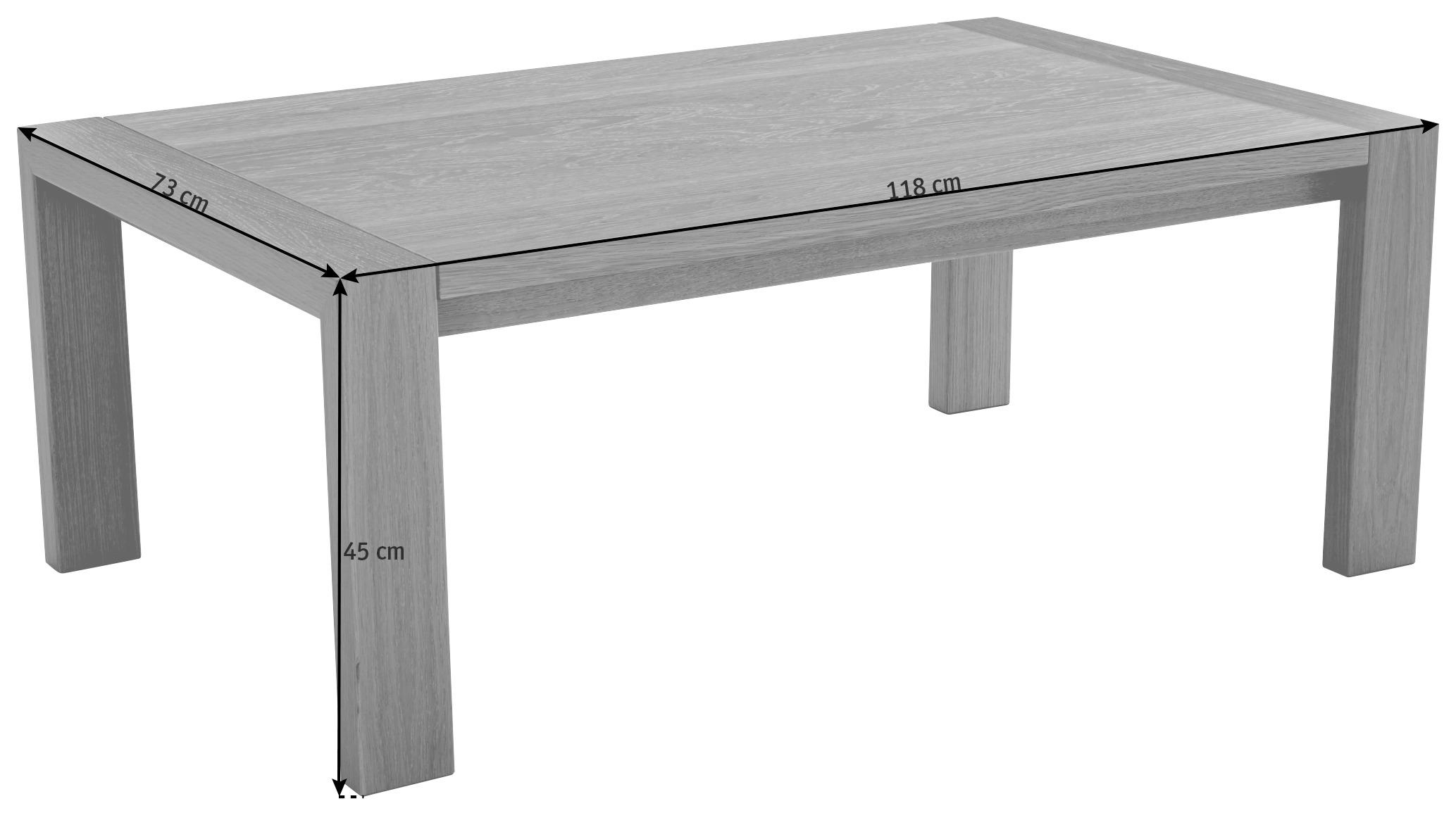 COUCHTISCH in Holz 118/73/45 cm  - Eichefarben, Design, Holz (118/73/45cm) - Invivus