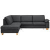 ECKSOFA  in Echtleder Graphitfarben  235/274 cm  - Eichefarben/Beige, KONVENTIONELL, Leder/Holzwerkstoff (235/274cm) - Beldomo Premium
