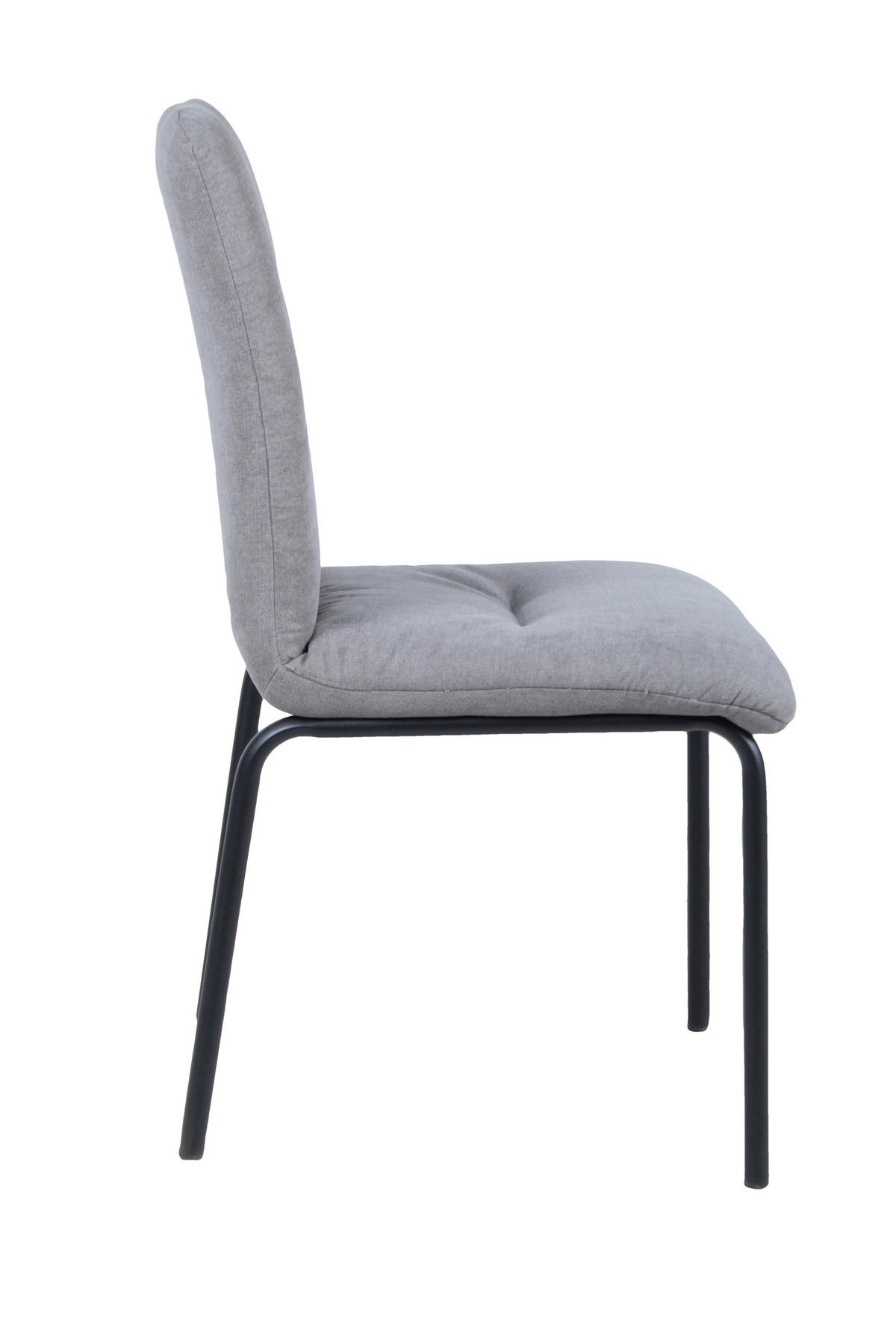 STUHL-SET 2 Stück  in  - Hellgrau/Schwarz, Design, Textil/Metall (44,5/87/55,5cm) - Livetastic