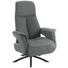 RELAXSESSEL Webstoff Relaxfunktion, Kopfteilverstellung    - Blaugrau/Schwarz, Design, Textil/Metall (73/108/86cm) - Welnova