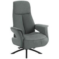 RELAXSESSEL Webstoff Relaxfunktion, Kopfteilverstellung    - Blaugrau/Schwarz, Design, Textil/Metall (73/108/86cm) - Welnova