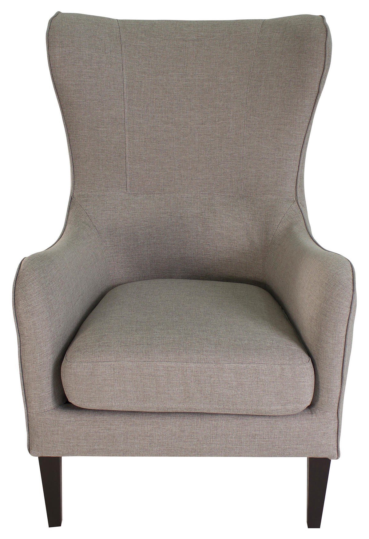 FOTELJ Z OPORO ZA GLAVO,  umazano rjava tekstil - barve wenge/umazano rjava, Design, tekstil/les (73/110/96cm) - Cantus