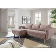 ECKSOFA Altrosa Flachgewebe  - Buchefarben/Altrosa, KONVENTIONELL, Holz/Textil (144/230cm) - Carryhome