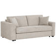 SCHLAFSOFA Webstoff Sandfarben  - Sandfarben/Schwarz, Design, Kunststoff/Textil (205/83/100cm) - Xora