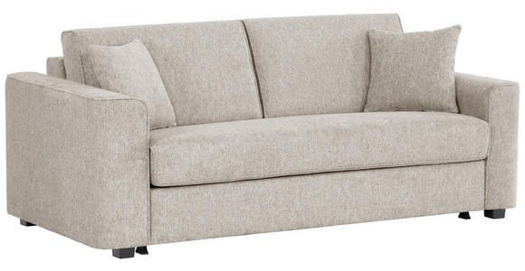 SCHLAFSOFA Webstoff Sandfarben  - Sandfarben/Schwarz, Design, Kunststoff/Textil (205/83/100cm) - Xora