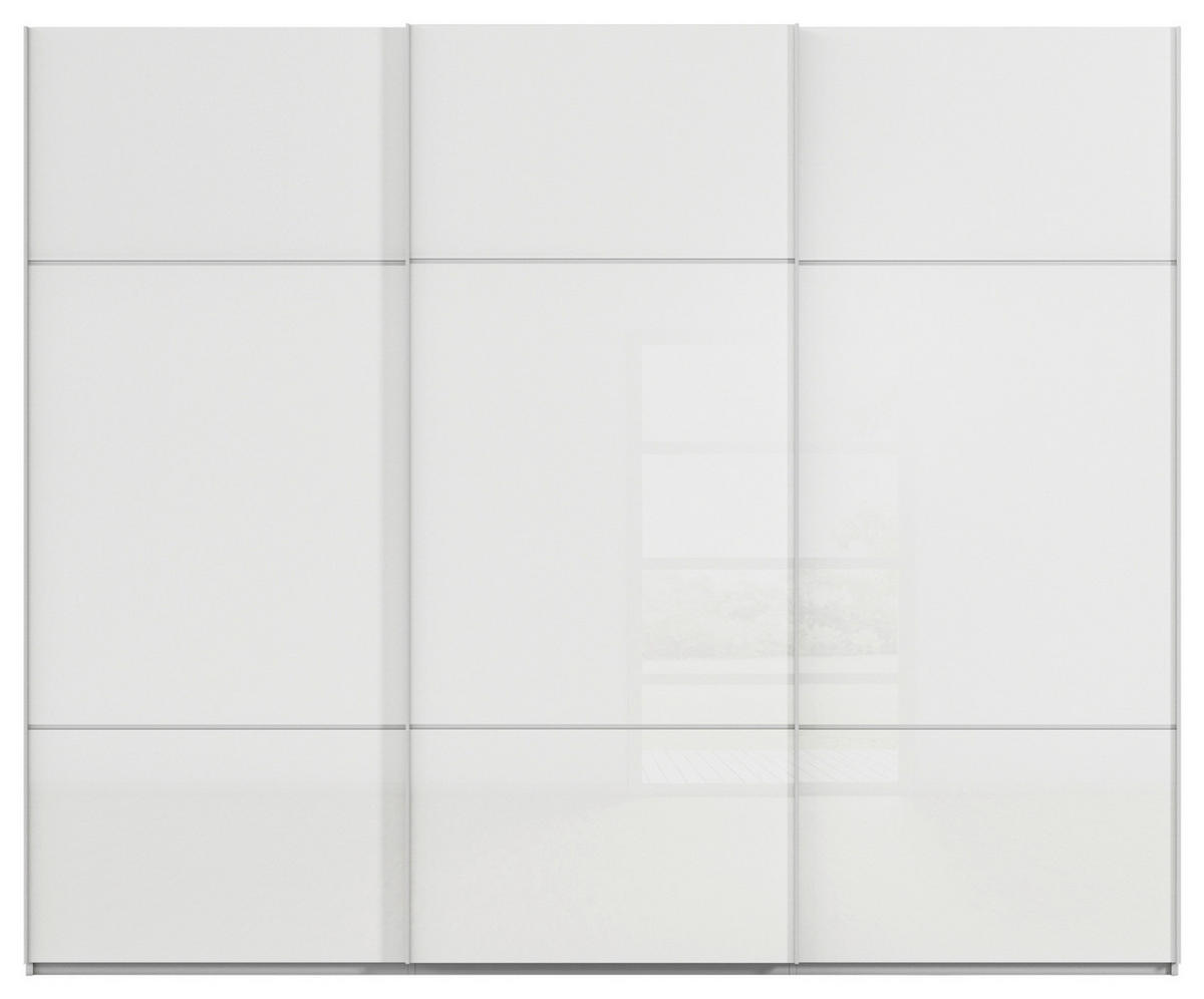 SCHWEBETÜRENSCHRANK in Grau, Weiss  - Weiss/Grau, Konventionell, Glas/Holzwerkstoff (271/223/68cm) - Novel