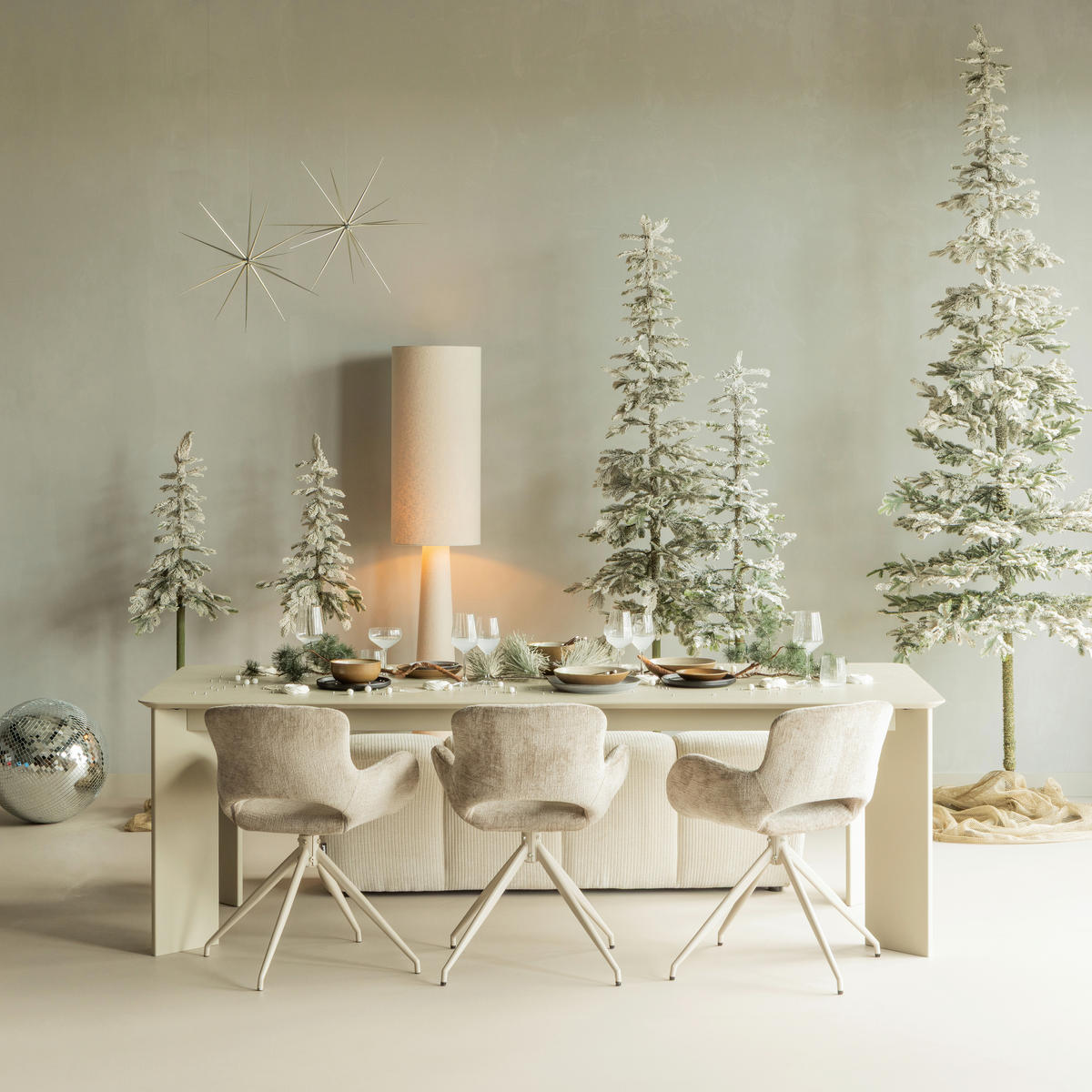 ARMLEHNSTUHL-SET 2 Stück  in Samt  - Sandfarben, MODERN, Textil/Metall (58/58/82cm) - Livetastic