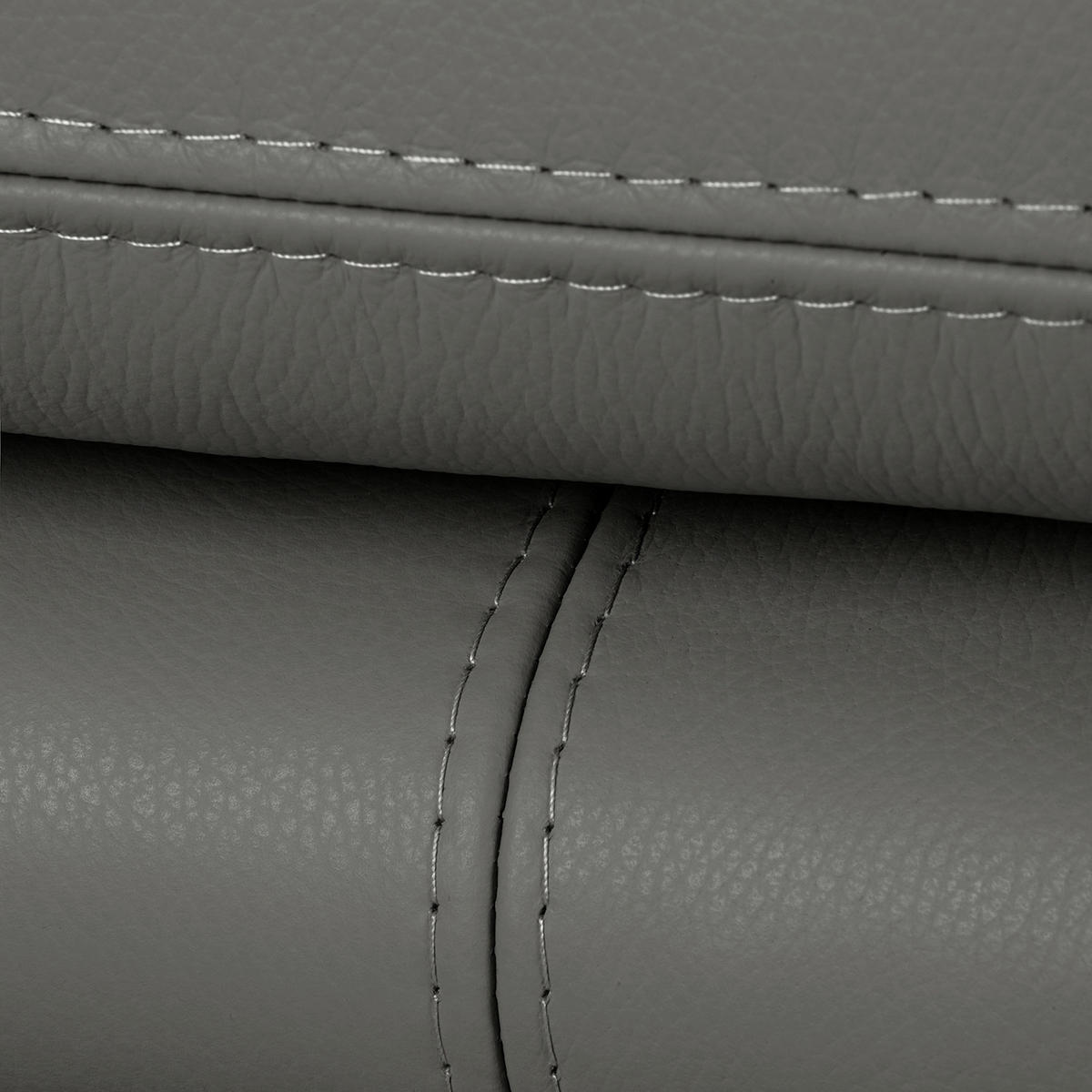 SESSEL in Echtleder Anthrazit  - Anthrazit/Silberfarben, Design, Leder/Metall (93/90/88cm) - Livetastic