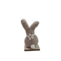 DEKOHASE - Ecru/Weiss, Lifestyle, Holzwerkstoff/Textil (7,5/16/5cm)