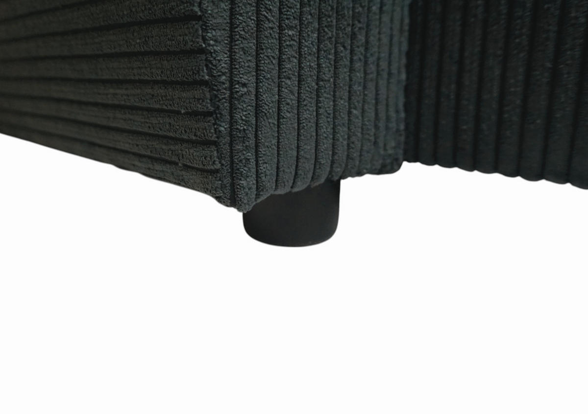 WOHNLANDSCHAFT TERMOLI Anthrazit Cord  - Anthrazit/Schwarz, Design, Kunststoff/Textil (212/297/155cm) - MID.YOU