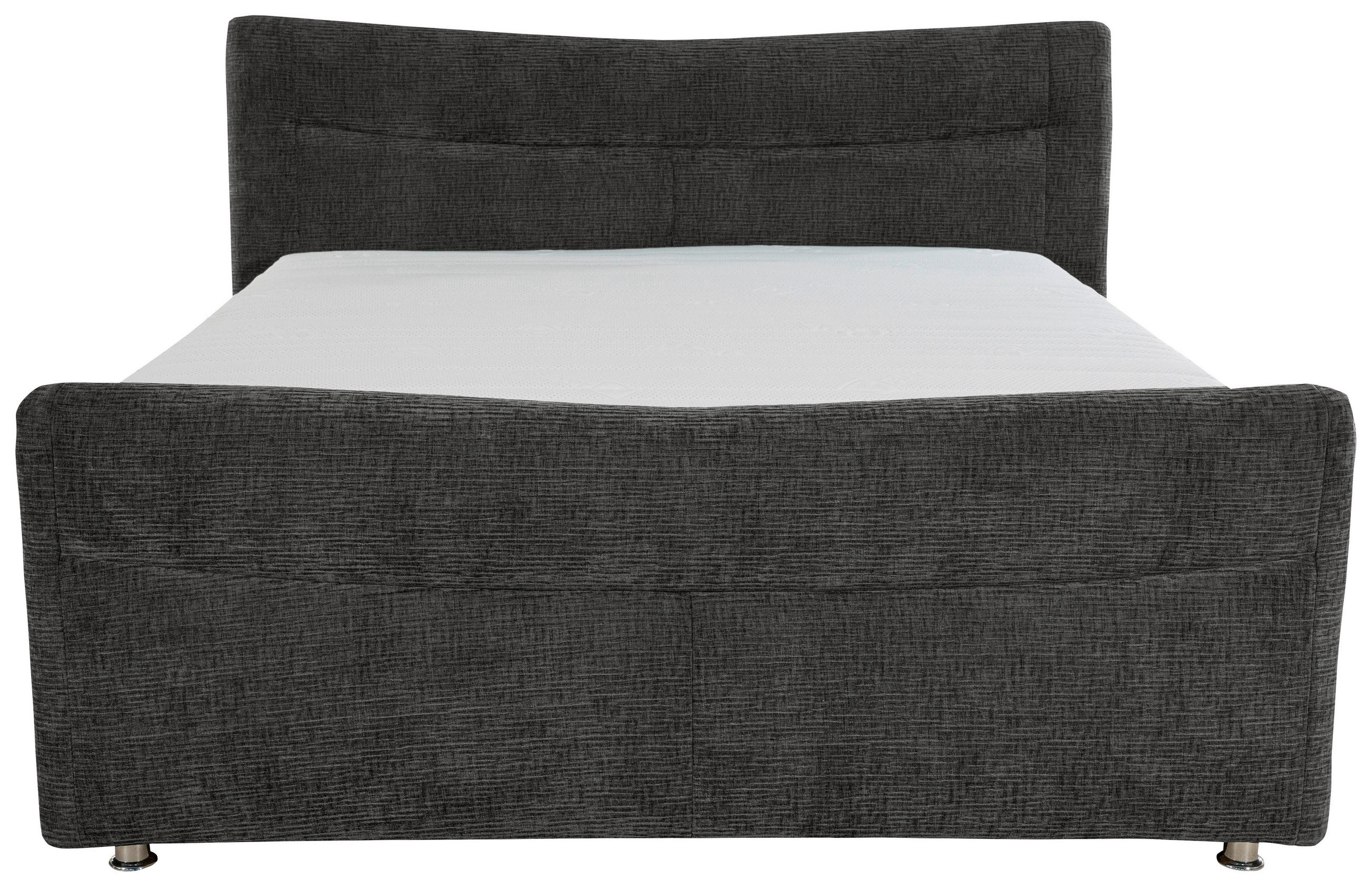 BOXSPRINGBETT 180/200 cm  in Graphitfarben  - Chromfarben/Graphitfarben, KONVENTIONELL, Textil/Metall (180/200cm) - Esposa