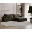 ECKSOFA  in Webstoff Grün  306/198 cm  - Schwarz/Grün, MODERN, Kunststoff/Textil (306/198cm) - Carryhome
