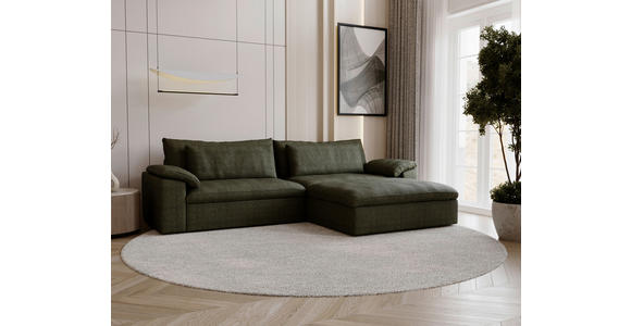 ECKSOFA  in Webstoff Grün  306/198 cm  - Schwarz/Grün, MODERN, Kunststoff/Textil (306/198cm) - Carryhome