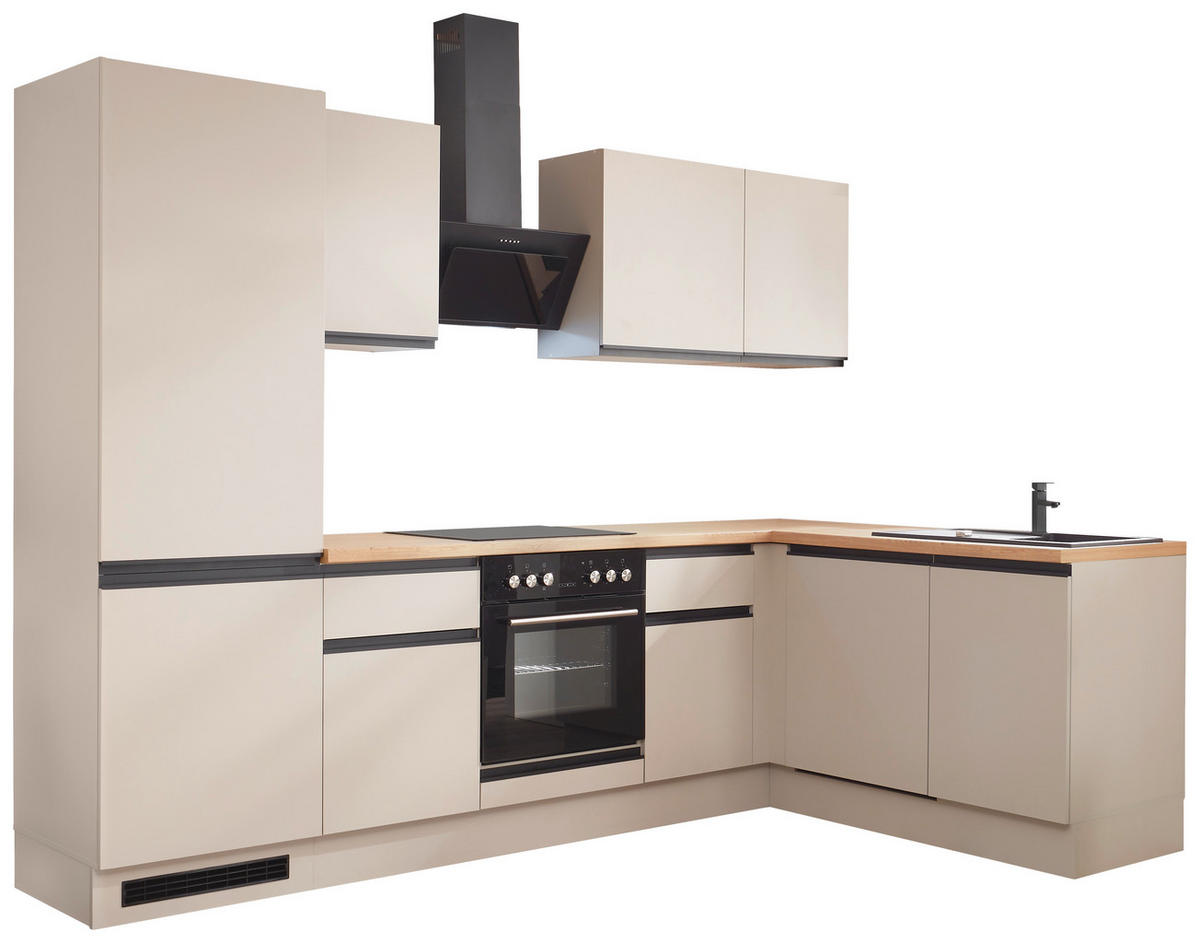 ECKKÜCHE 280/175 cm  in Seidengrau  - Eichefarben/Seidengrau, Trend, Holzwerkstoff/Metall (280/175cm) - P & B