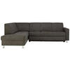 ECKSOFA in Flachgewebe Grau  198/256 cm  - Chromfarben/Grau, Design, Kunststoff/Textil (198/256cm) - Xora