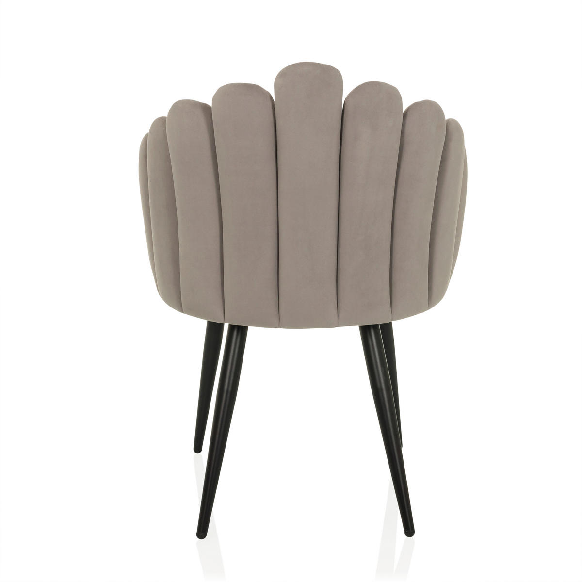 STOL MED ARMSTÖD sammet  - grå, Modern, metall/textil (63/84/56cm) - MID.YOU