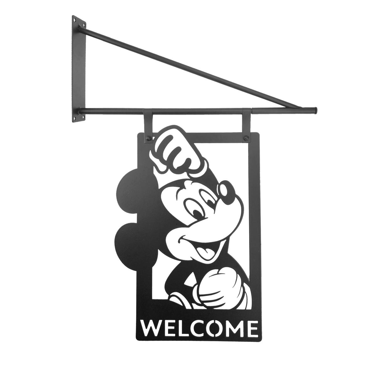WANDGESTALTUNG Metall  - Schwarz, Basics, Metall (45/4/35cm) - Disney