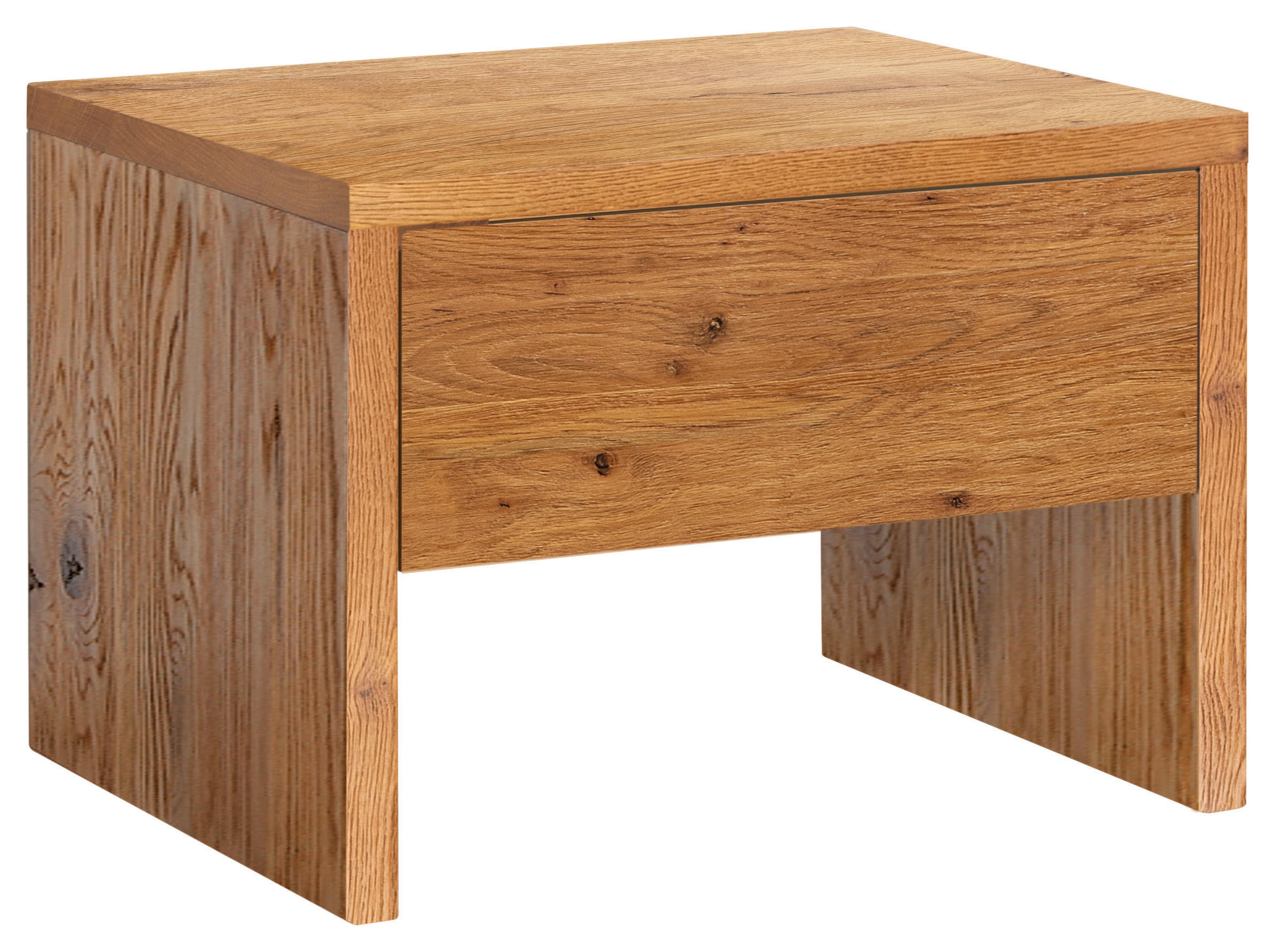 NACHTKÄSTCHEN in massiv Wildeiche Wildeiche  - Wildeiche, Natur, Holz (48/35/40cm) - Hasena